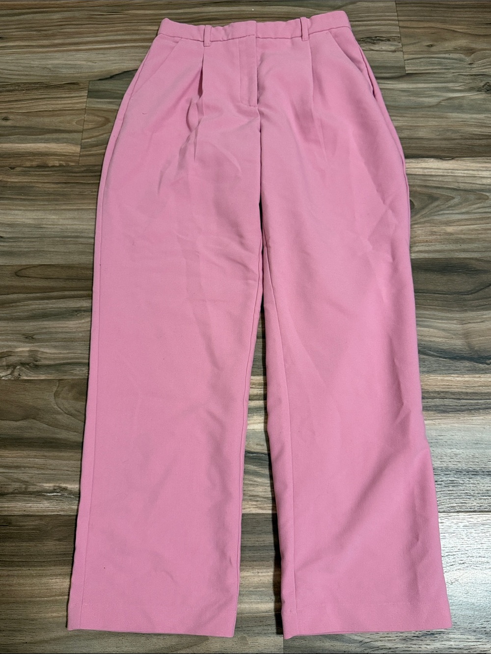Abercrombie & Fitch Sloane Tailored Wide Leg Pant Curve Love Pink Women 8/29